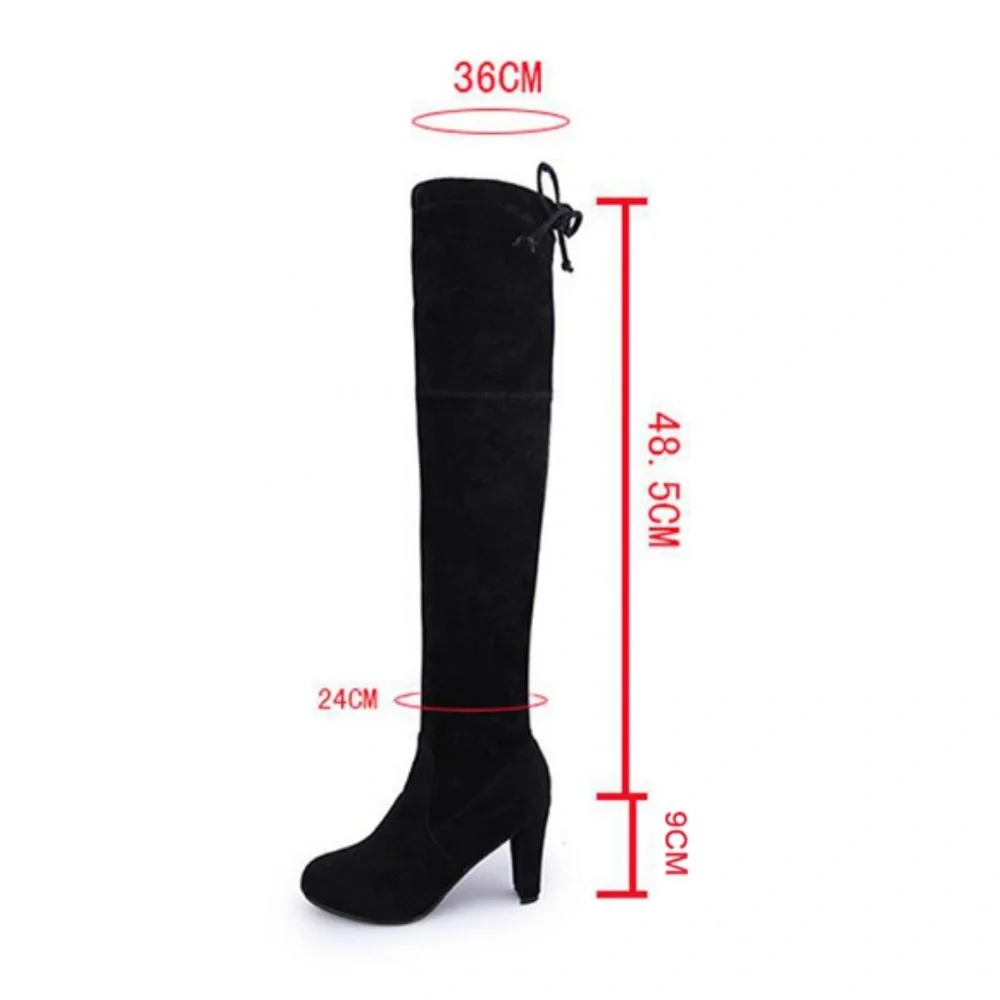 Women’s Over-the-Knee Black Suede Boots